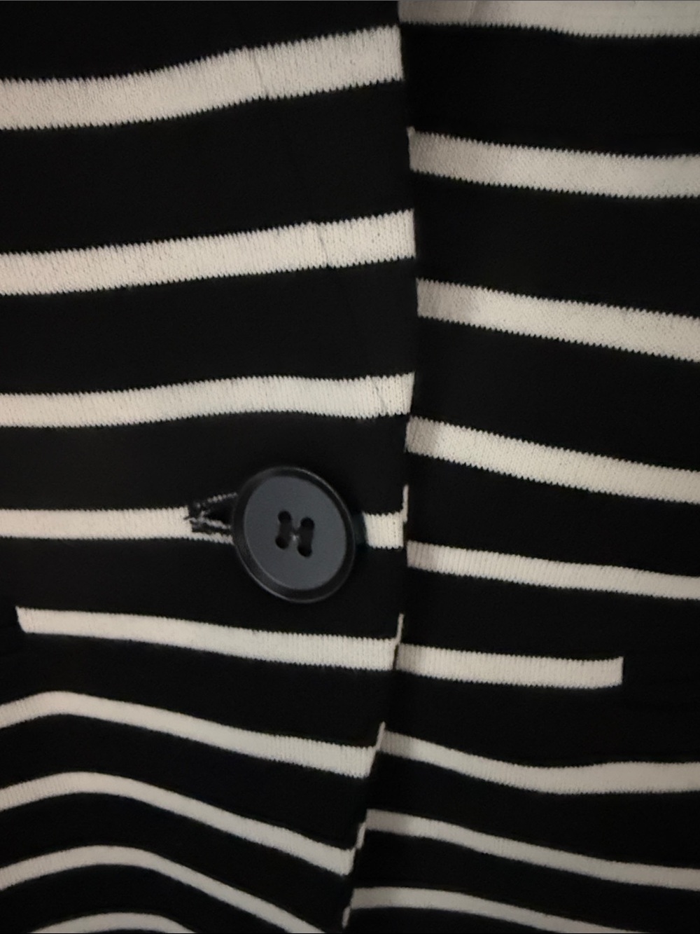 NWT GIBSONLOOK INVERTED NOTCH COLLAR BLACK CREAM KNIT BLEND LINED BLAZER SMALL - Picture 2 of 11